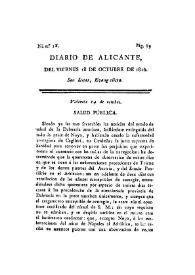 Diario de Alicante . Núm. 18, 18 de octubre de 1816