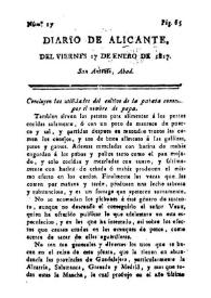 Diario de Alicante . Núm. 17, 17 de enero de 1817