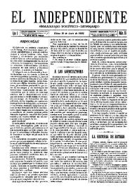 El independiente : Semanario Político-Literario (Villena). Núm. 16, 19 de junio de 1892