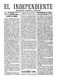 El independiente : Semanario Político-Literario (Villena). Núm. 21, 24 de julio de 1892