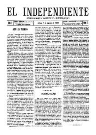 El independiente : Semanario Político-Literario (Villena). Núm. 23, 7 de agosto de 1892