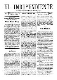 El independiente : Semanario Político-Literario (Villena). Núm. 24, 14 de agosto de 1892