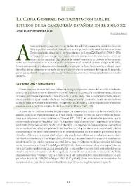 La Causa General: documentación para el estudio de la campanería española en el siglo XX