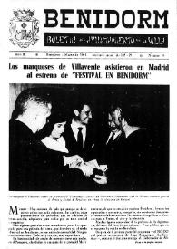 Benidorm : Boletín del Ayuntamiento de la Villa. Núm. 19, marzo de 1961
