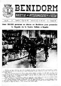 Benidorm : Boletín del Ayuntamiento de la Villa. Núm. 21, mayo de 1961