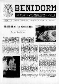 Benidorm : Boletín del Ayuntamiento de la Villa. Núm. 24, agosto de 1961
