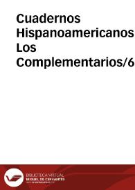 Cuadernos Hispanoamericanos. Los Complementarios/6, septiembre 1990