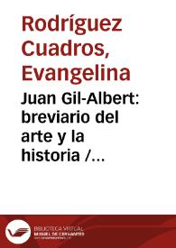 Juan Gil-Albert: breviario del arte y la historia