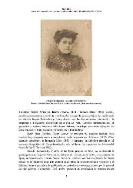 Carolina Freyre Arias de Jaimes (Tacna, 1844 - Buenos Aires, 1916) [Semblanza]