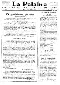 La Palabra : Periódico Independiente. Defensor de los Intereses Morales y Materiales del Distrito de Denia. Núm. 2, 19 de abril de 1930