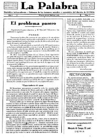 La Palabra : Periódico Independiente. Defensor de los Intereses Morales y Materiales del Distrito de Denia. Núm. 3, 26 de abril de 1930