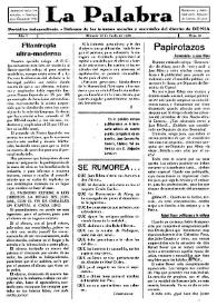 La Palabra : Periódico Independiente. Defensor de los Intereses Morales y Materiales del Distrito de Denia. Núm. 10, 14 de junio de 1930