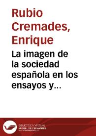 La imagen de la sociedad española en los ensayos y epistolarios de Juan Valera