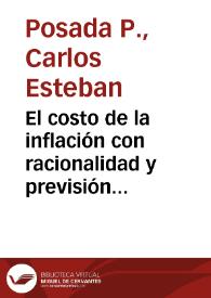 El costo de la inflación con racionalidad y previsión perfectas