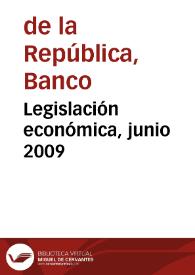 Legislación económica, junio 2009
