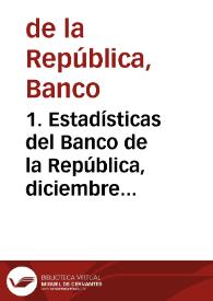 1. Estadísticas del Banco de la República, diciembre 1957