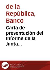 Carta de presentación del Informe de la Junta Directiva al Congreso de la República, julio 2008