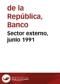 Sector externo, junio 1991