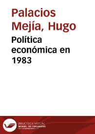 Política económica en 1983