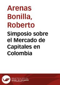 Simposio sobre el Mercado de Capitales en Colombia