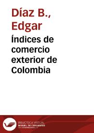 Índices de comercio exterior de Colombia