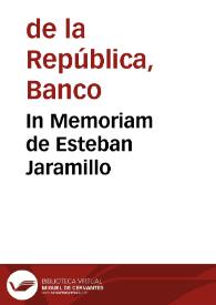 In Memoriam de Esteban Jaramillo