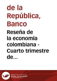 Reseña de la economía colombiana - Cuarto trimestre de 1978