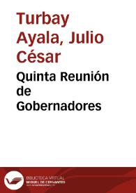 Quinta Reunión de Gobernadores