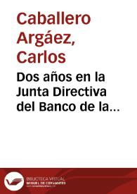 Dos años en la Junta Directiva del Banco de la República