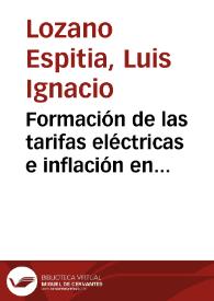 Formación de las tarifas eléctricas e inflación en Colombia