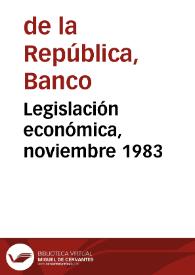 Legislación económica, noviembre 1983