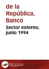 Sector externo, junio 1994