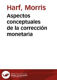 Aspectos conceptuales de la corrección monetaria