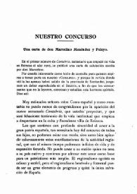 Una carta de don Marcelino Menéndez y Pelayo