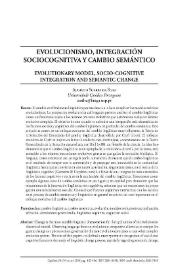 Evolucionismo, integración sociocognitiva y cambio semántico