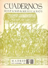 Cuadernos Hispanoamericanos. Núm. 107-108, noviembre-diciembre 1958