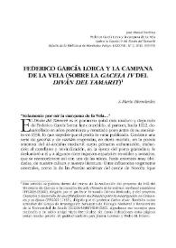 Federico García Lorca y la campana de La Vela (Sobre la 
