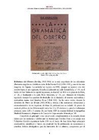 Biblioteca del Obrero (Sevilla, 1912-1936) [Semblanza]