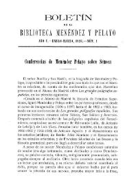 Conferencias de Menéndez Pelayo sobre Séneca
