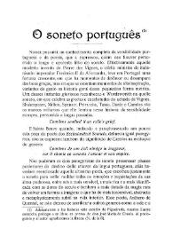 O soneto portugués