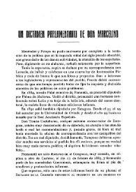 Un dictamen parlamentario de don Marcelino [Dictamen de la Comisión referente al proyecto de ley pidiendo un crédito para adquirir la Biblioteca...