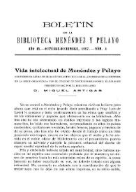 Vida intelectual de Menéndez y Pelayo