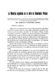 La América española en la obra de Menéndez Pelayo