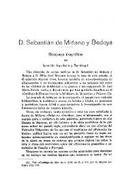 Don Sebastián de Miñano y Bedoya. Bosquejo biográfico