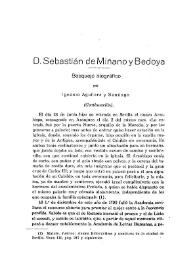 Don Sebastián de Miñano y Bedoya. Bosquejo biográfico (continuación)