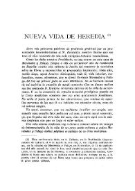 Nueva vida de Heredia