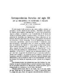 Correspondencias literarias del siglo XIX en la Biblioteca de Menéndez Pelayo