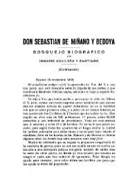 Don Sebastián de Miñano y Bedoya. Bosquejo biográfico