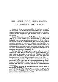Un 'curioso romance' de Núñez de Arce