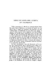 Diego de Morlanes, legista en Salamanca